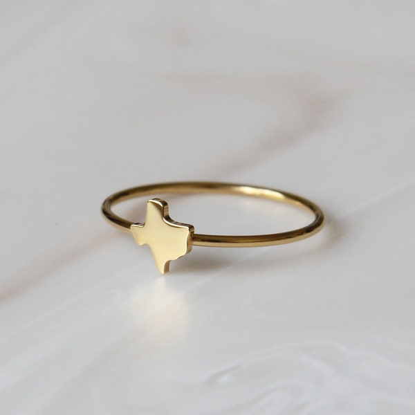 Texas Ring - Texas State Ring - Thin Band Statement Ring - Stackable Ring - Texas Jewelry - TX ring - Jewelry Rings - Lone Star Jewelry