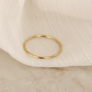 Grace Band - Dainty Ring Minimalist Ring Thin Ring Statement Ring Gold Filled Thin Band Ring Surgical Steel Stackable Ring Simple Plain Band