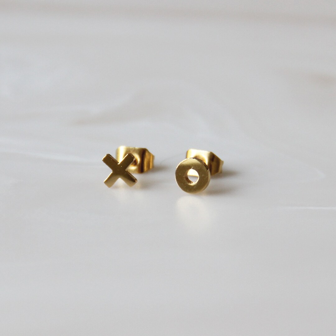 X and O Stud Earrings Tiny Stud Earrings Valentine's Day Gift Hug and