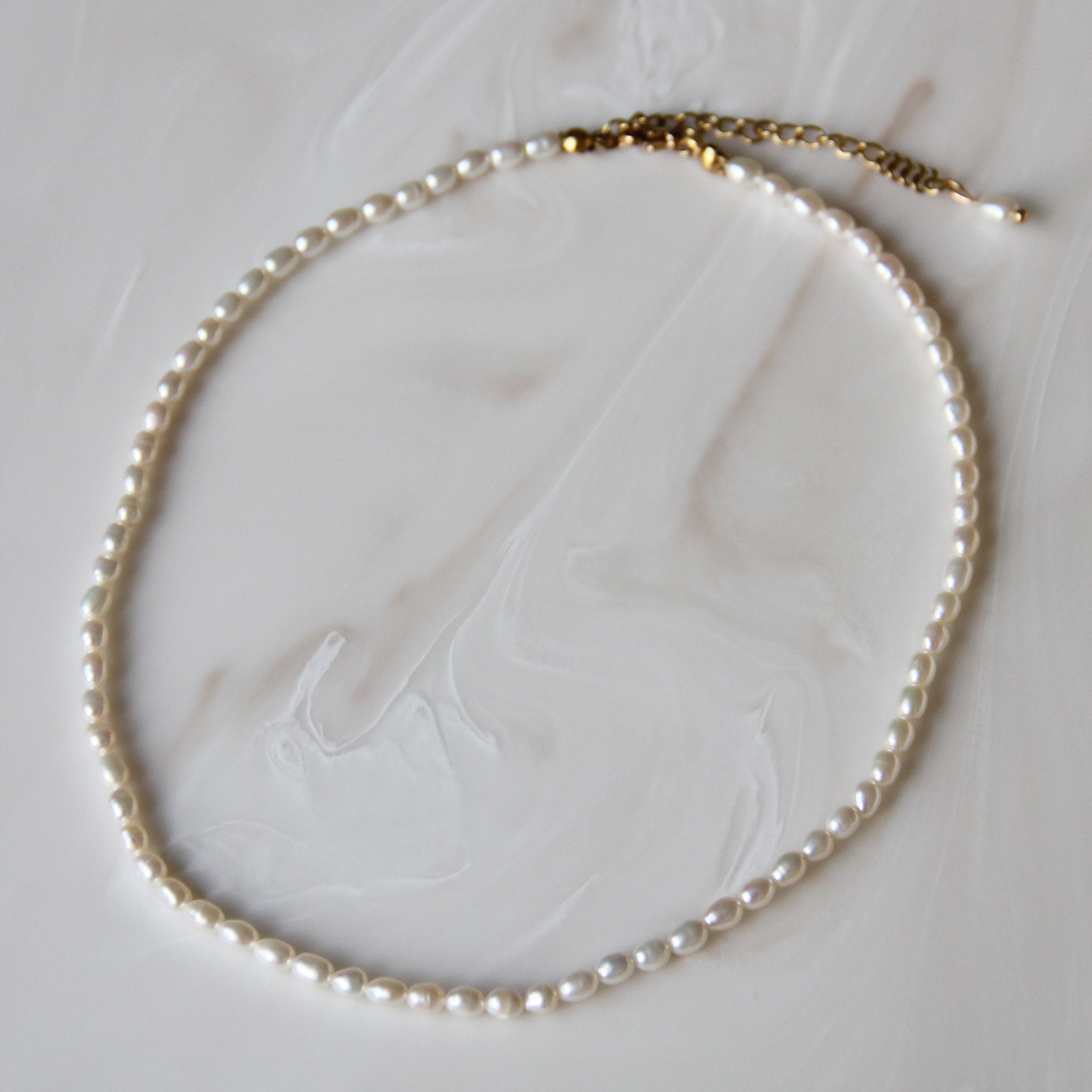 Pearl Choker Necklace Small Natural 