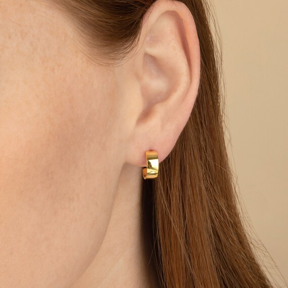 Semi hoop shop earrings