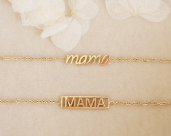 MAMA Bracelet, Dainty Bracelet for Mom, Mother's Day Gift, Push Present Jewelry, Mom Bracelet, Momma Bracelet, Jewelry for Mom, Gift for Mom