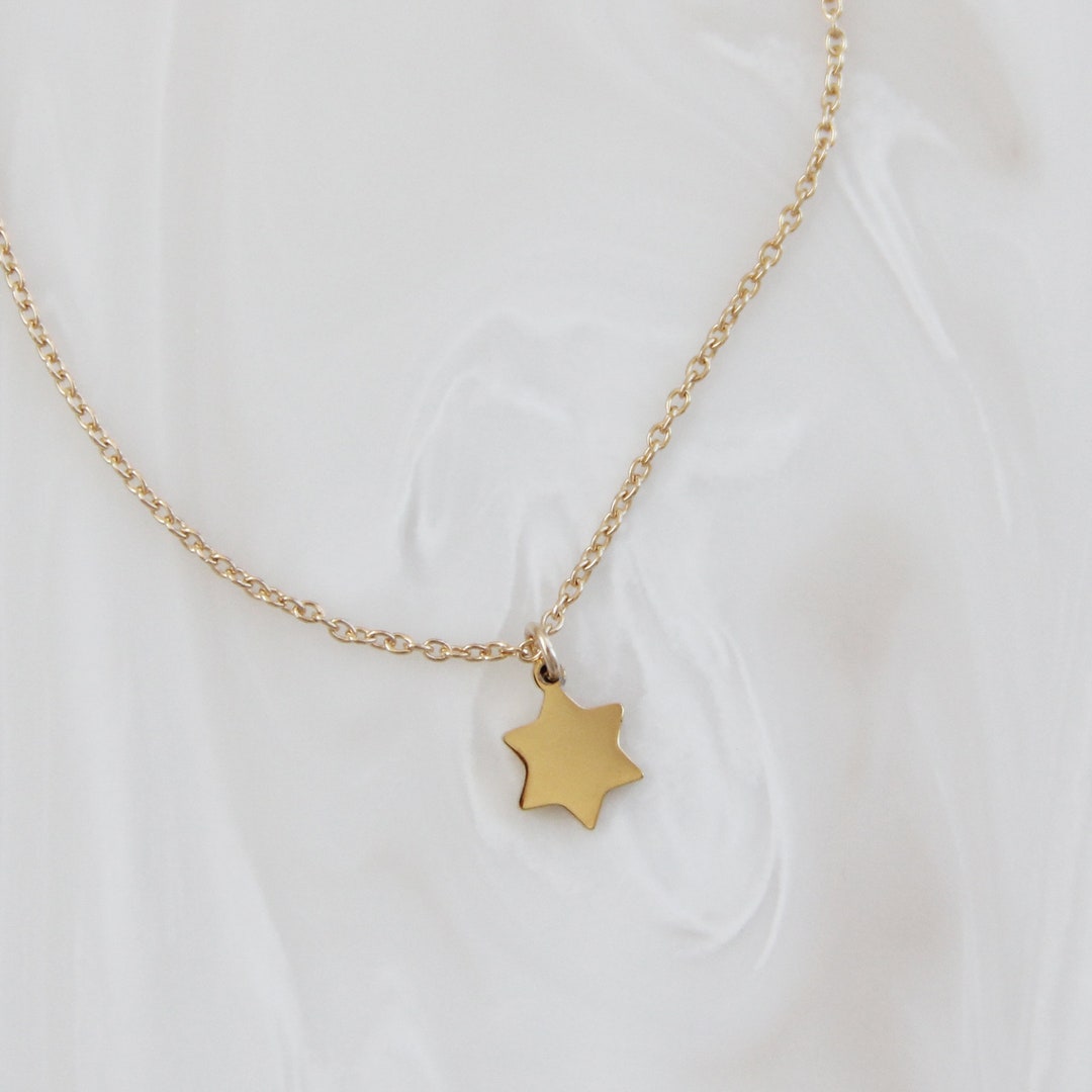 Tiny Star of David Necklace Jewish Star Necklace Gift for Her Hanukkah ...