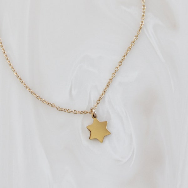 Tiny Star of David Necklace - Jewish Star Necklace - Gift for Her - Hanukkah Gift - Star Necklace - Gold Filled Jewelry - Jew - Bat Mitzvah