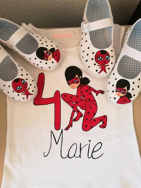 Ladybug Shirt Miraculous Ladybug T Shirt Free Shipping Miraculous Shirt Ladybug Ladybug Shoes First Birthday Outfit