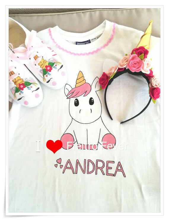 camiseta de unicornio niña