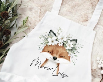 Children's apron personalized with name, cooking apron, baking apron children Christmas, painting apron personalized
