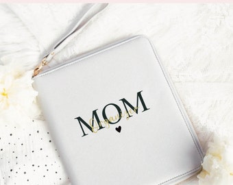 MOM Organizer | U-booklet cover | Planner personalized with desired text | Mother's passport, document folder I family organizer personalized