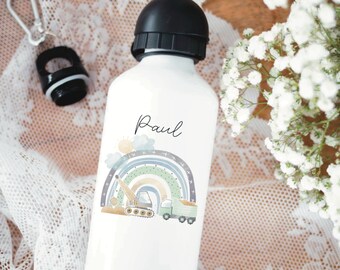 Katzen-Trinkflasche Für Kinder – 500 Ml Aluminium, Auslaufsicher, Mit Süßem Katzen-Design