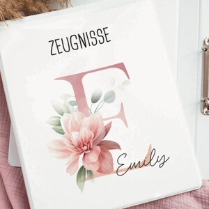 Personalisiert Zeugnismappe A4 Mit Namen | Leinen-Ordner Für Schulzeugnisse Als Einschulungsgeschenk