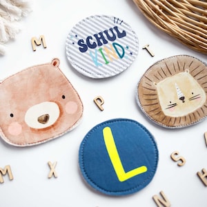 Kletties Tiere Schulranzen, Bär Löwe Klett Patches Kinder, Geschenk Einschulung Mädchen Jungen, Schulranzen Zubehör