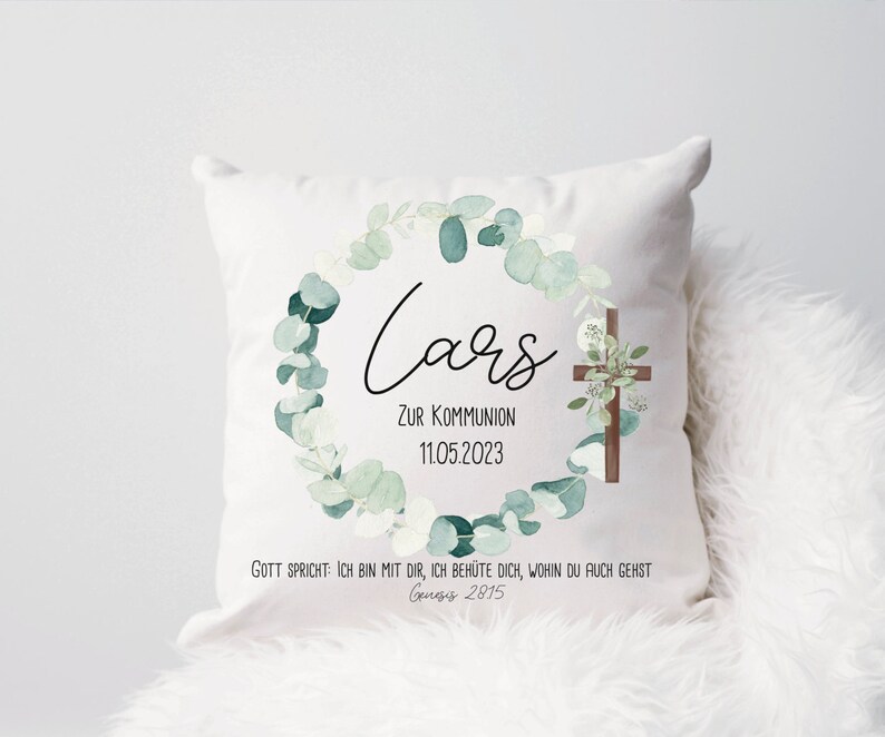 Communion pillow personalized with name and date, communion gift idea, communion pillow with name, communion gift image 6