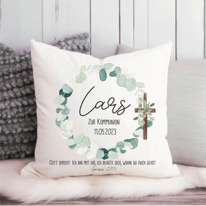 Communion pillow personalized with name and date, communion gift idea, communion pillow with name, communion gift image 3