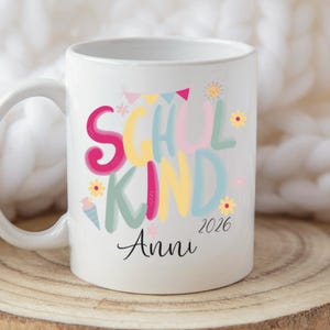 Personalized back-to-school mug with name – Schoolchild 2026 mug – Back-to-school gift for girls & boys image 6
