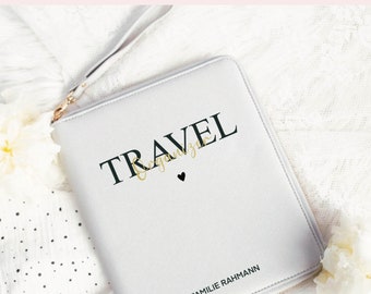 Organizer for travel documents with names | Family organizer personalized | Travel organizer personalized I travel documents organizer