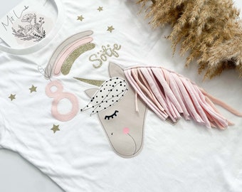 Geburtstagsshirt Kinder, Geburtstagsshirt, Shirt mit Zahl, Shirt Mädchen, Shirt Geburtstag, Shirt Einhorn, Pferd Kindershirt, Shirt mit Name