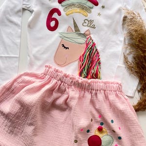 Geburtstagsshirt Kinder, Geburtstagsshirt, Shirt mit Zahl, Shirt Mädchen, Shirt Geburtstag, Shirt Einhorn, Kindershirt, Shirt mit Name 画像 10