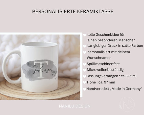 Personalisiert Glitzer Tasse 330 Ml – Keramikbecher Mit Deinem Wunschtext, Geschenkidee Für Geburtstag & Feiertage (Türkis)