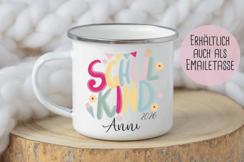 Einschulung Tasse personalisiert mit Name – individuelle Kindertasse zum Schulanfang