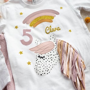 Chemise d'anniversaire enfants, chemise d'anniversaire, chemise avec numéro, chemise filles, chemise anniversaire, chemise licorne, chemise enfant cheval, chemise avec nom image 9