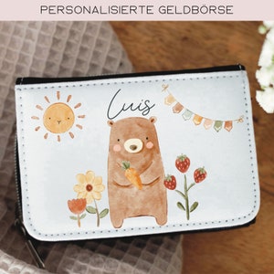 personalisierte Geldbörse für Kinder, Geldbörse mit Namen, Weihnachtsgeschenk für Kinder, Einschulungsgeschenk, Nikolausgeschenk, Portmonee