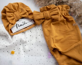 Pantalon Paperbag Bébé Fille Leggings Paperbagpants Sarouel Cadeau Baptême Naissance 1er Anniversaire Bloomers