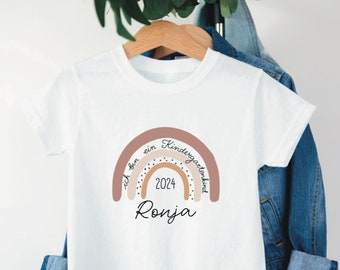Kindergartenkind Shirt mit Namen, personalisiertes Kindergartenkind Shirt, 1 Kitatag Outfit mit Namen