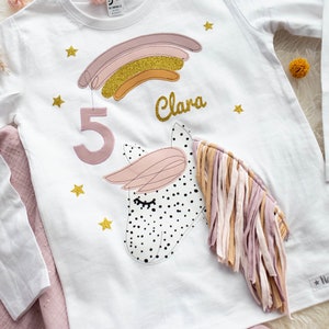 Chemise d'anniversaire enfants, chemise d'anniversaire, chemise avec numéro, chemise filles, chemise anniversaire, chemise licorne, chemise enfant cheval, chemise avec nom image 8