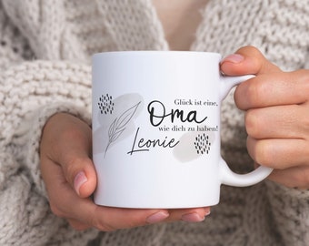 personalisierte Tasse mit Namen, individuelle Tasse beste Oma, personalisiertes Geschenk für die Oma, Muttertagsgeschenk Oma