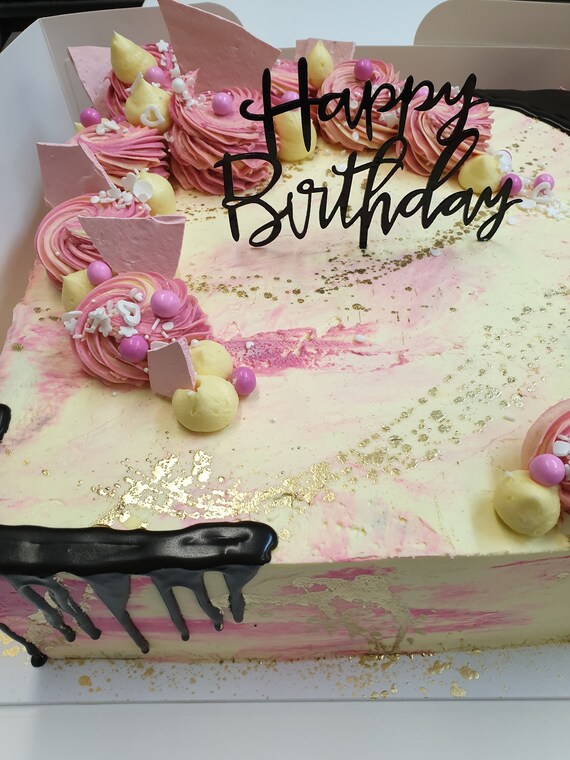 Fuentes De Acrílico Para Decoración De Pasteles Fiesta De Cumpleaños Feliz Cumpleaños Pastel Topper Regalos