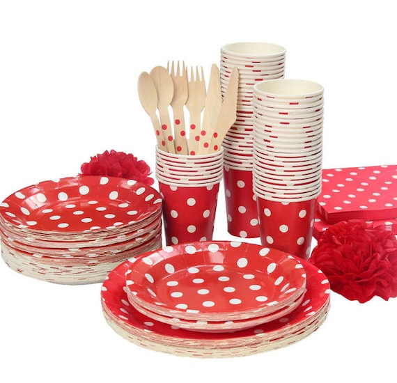 Assiettes en papier, Fête du Canada, rouge et blanc, 9 po, paq. 10