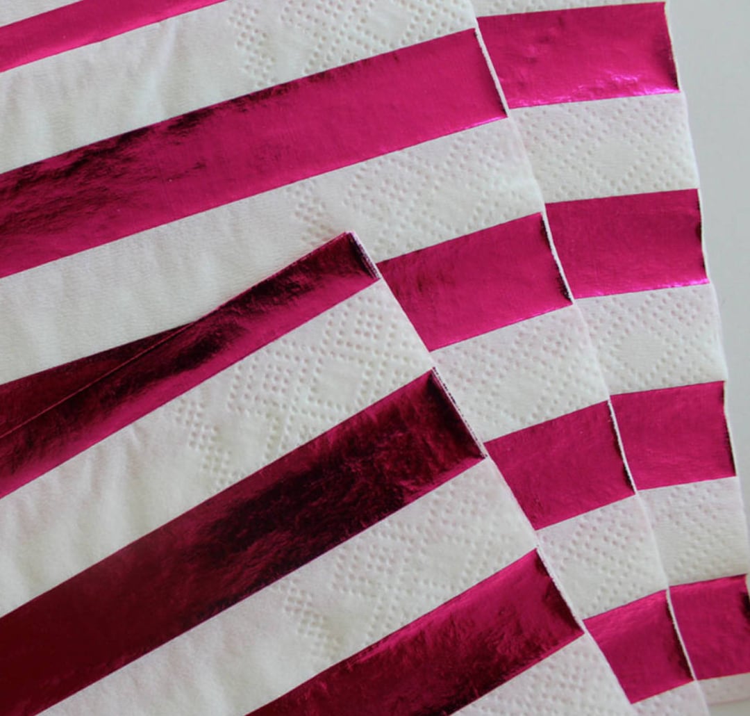 16x hot pink napkins spot napkins pink and gold pink foil Etsy.de