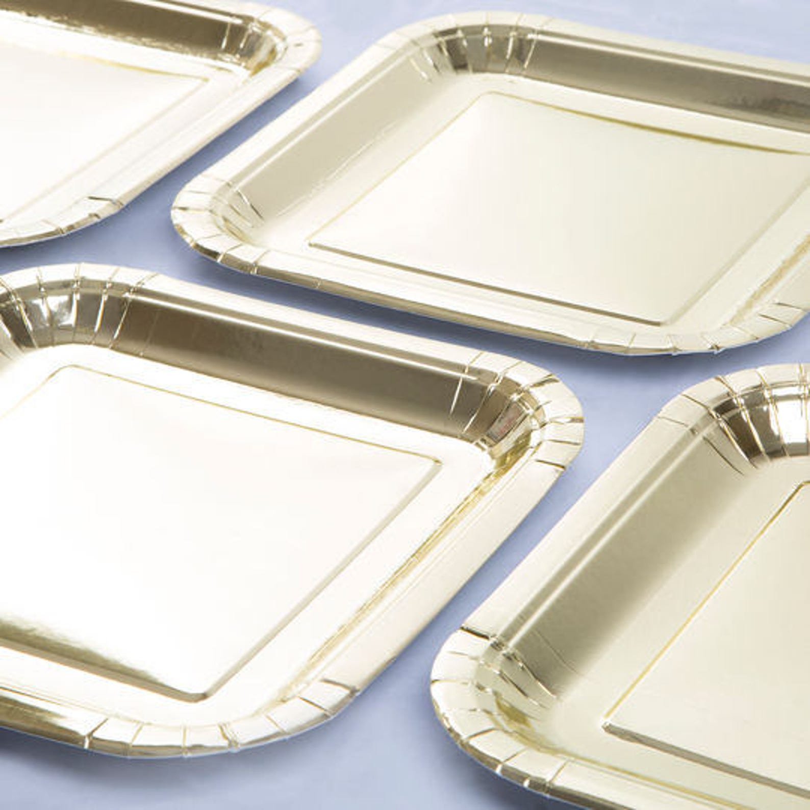 8x gold foil paper plates square plates gold paper plates Etsy