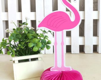 Flamingo table, flamingo party, tropical party, hawaiian decor, summer party, table centrepiece, beach decor, pink party, girls birthday