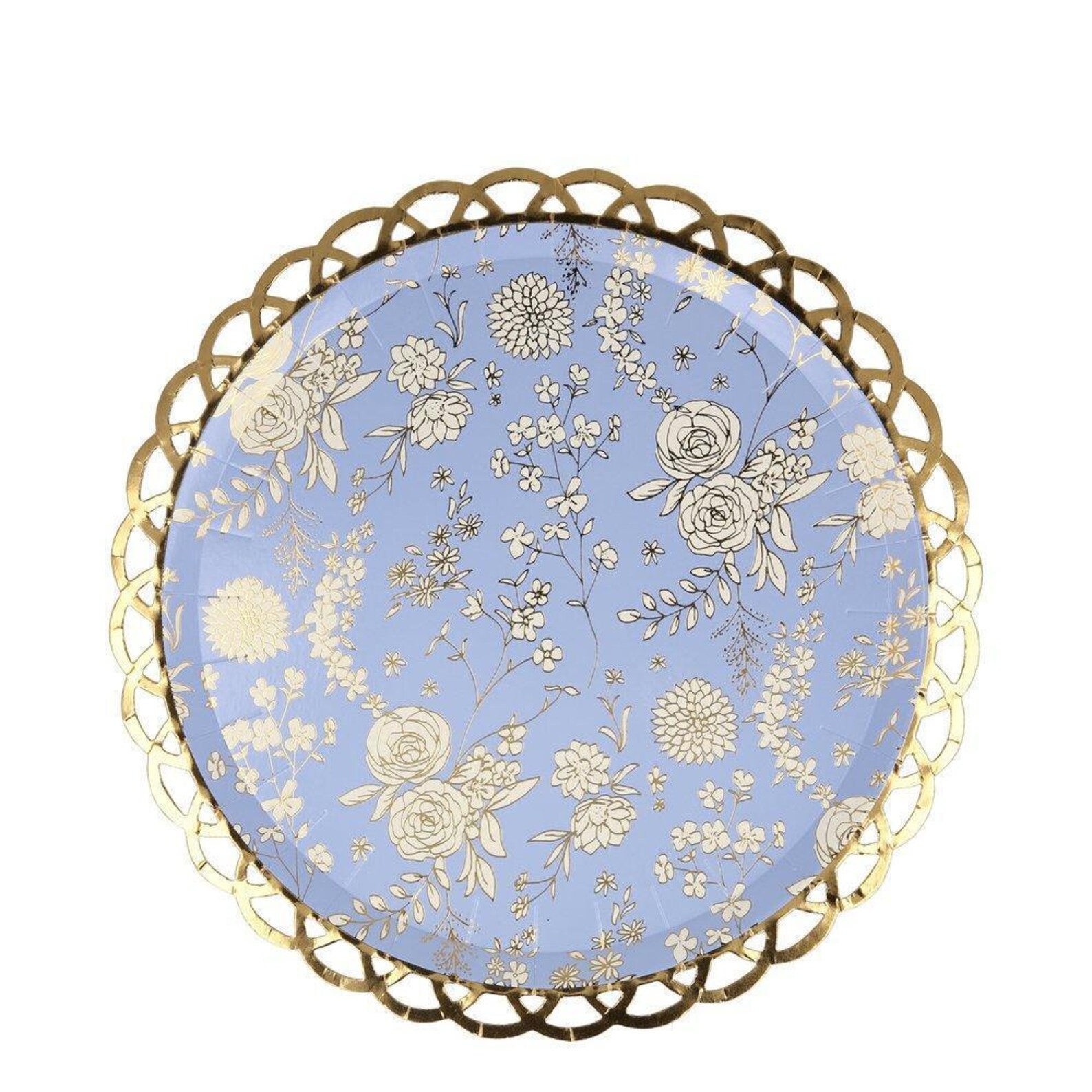 8x Floral plates Meri Meri English garden party gold Etsy