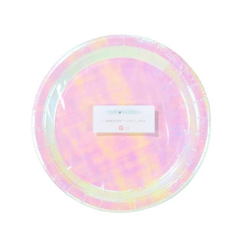 12 x Iridescent plates Pastel plates paper plates party Etsy