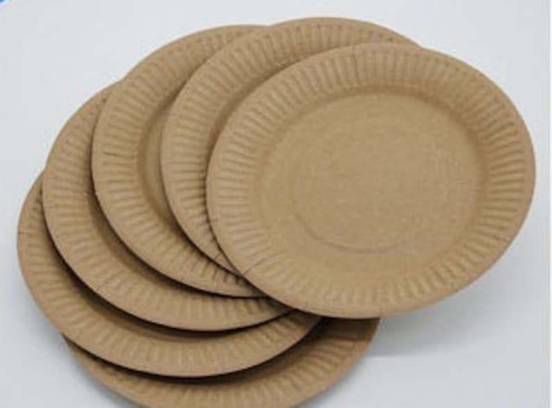 12 X Kraft Paper Plates Biodegradable Paper Party Plate Etsy Australia