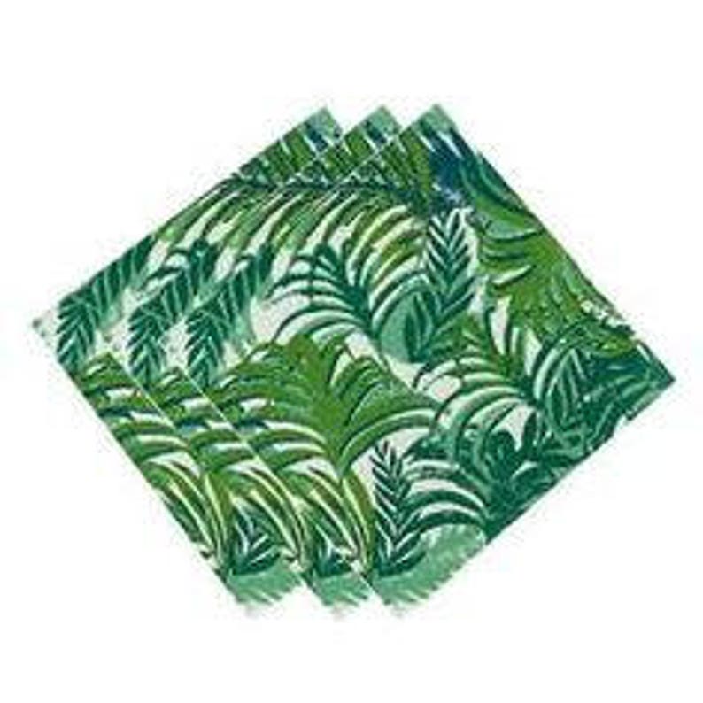 20x Jungle Theme Leaf Napkins Cocktail Napkin Tropical Etsy Australia