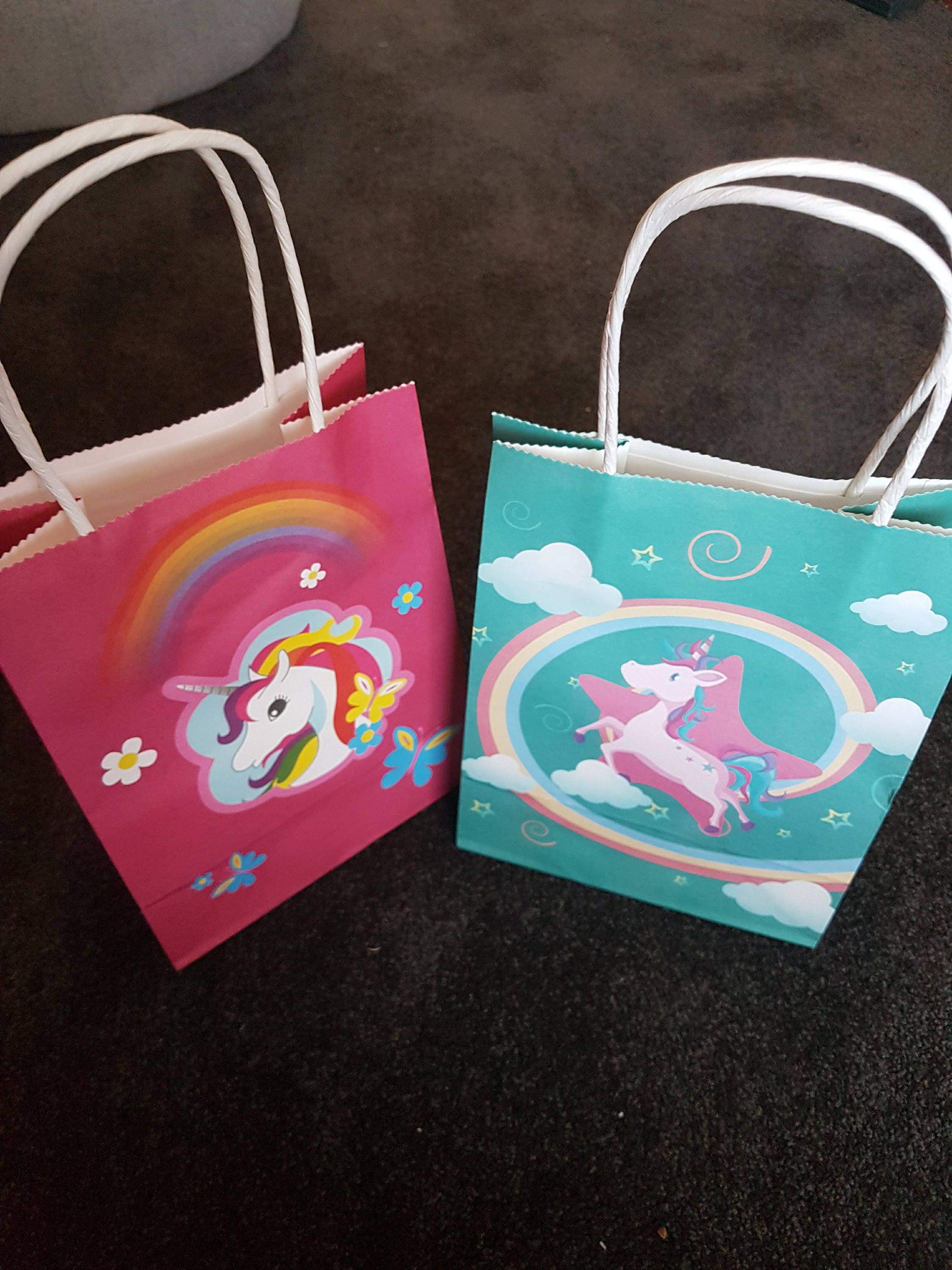4x Unicorn Party treat bags loot bags Unicorn theme girls Etsy