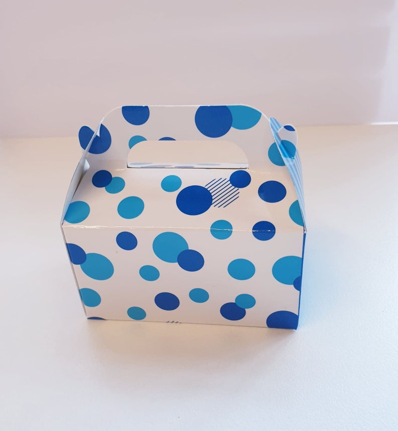 8 X Treat Boxes Blue Boxes Blue Spots Boy Baby Shower Etsy Australia