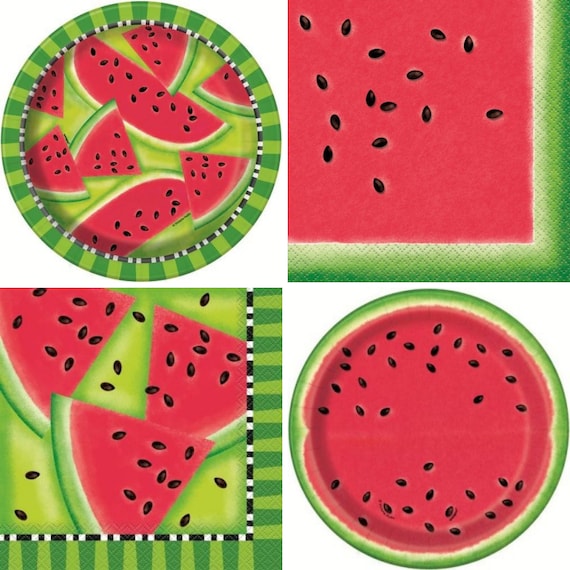 watermelon paper plates