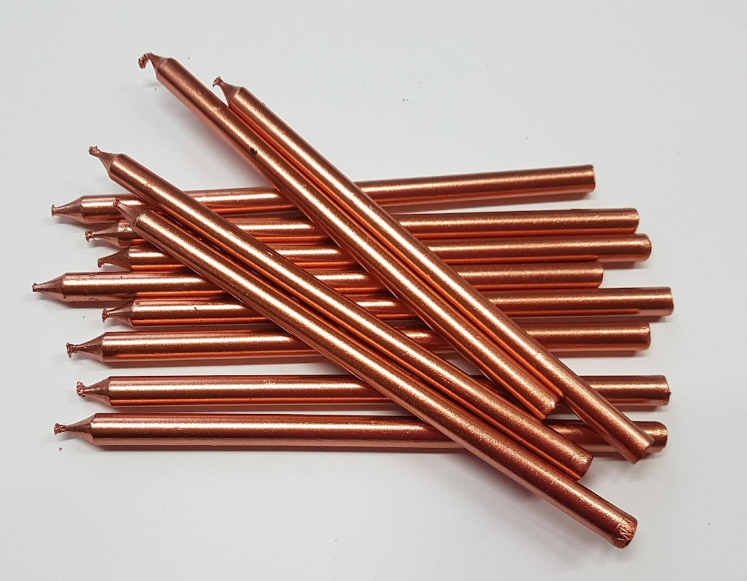 12 X Rose Gold Candles, Cake Candles, Rose Gold Decor, Gold Candles, Birthday Candles, Cake