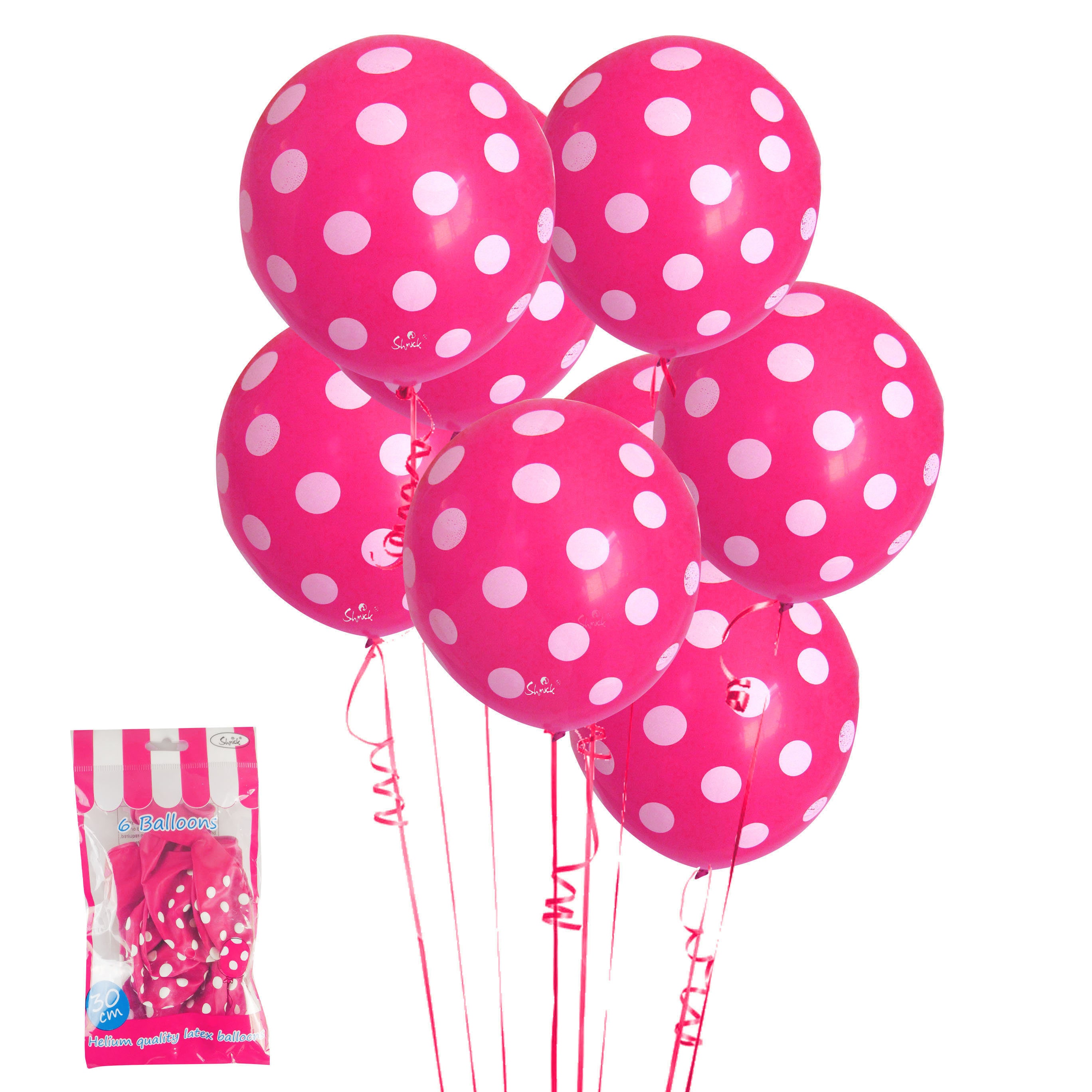 6 X Red Polka Dot Red and White Balloon Woodland Birthday - Etsy Australia
