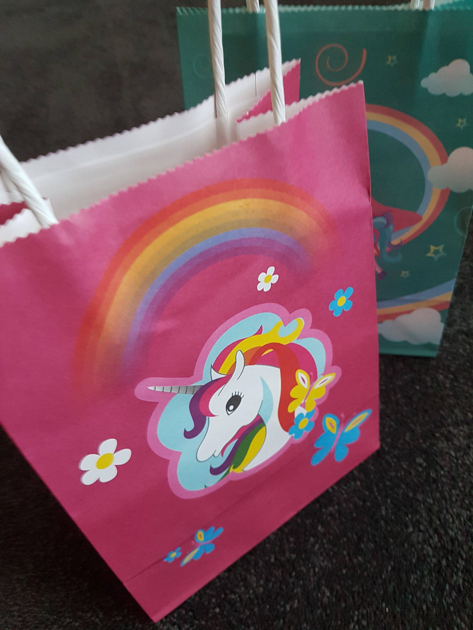 4x Unicorn Party treat bags loot bags Unicorn theme girls Etsy