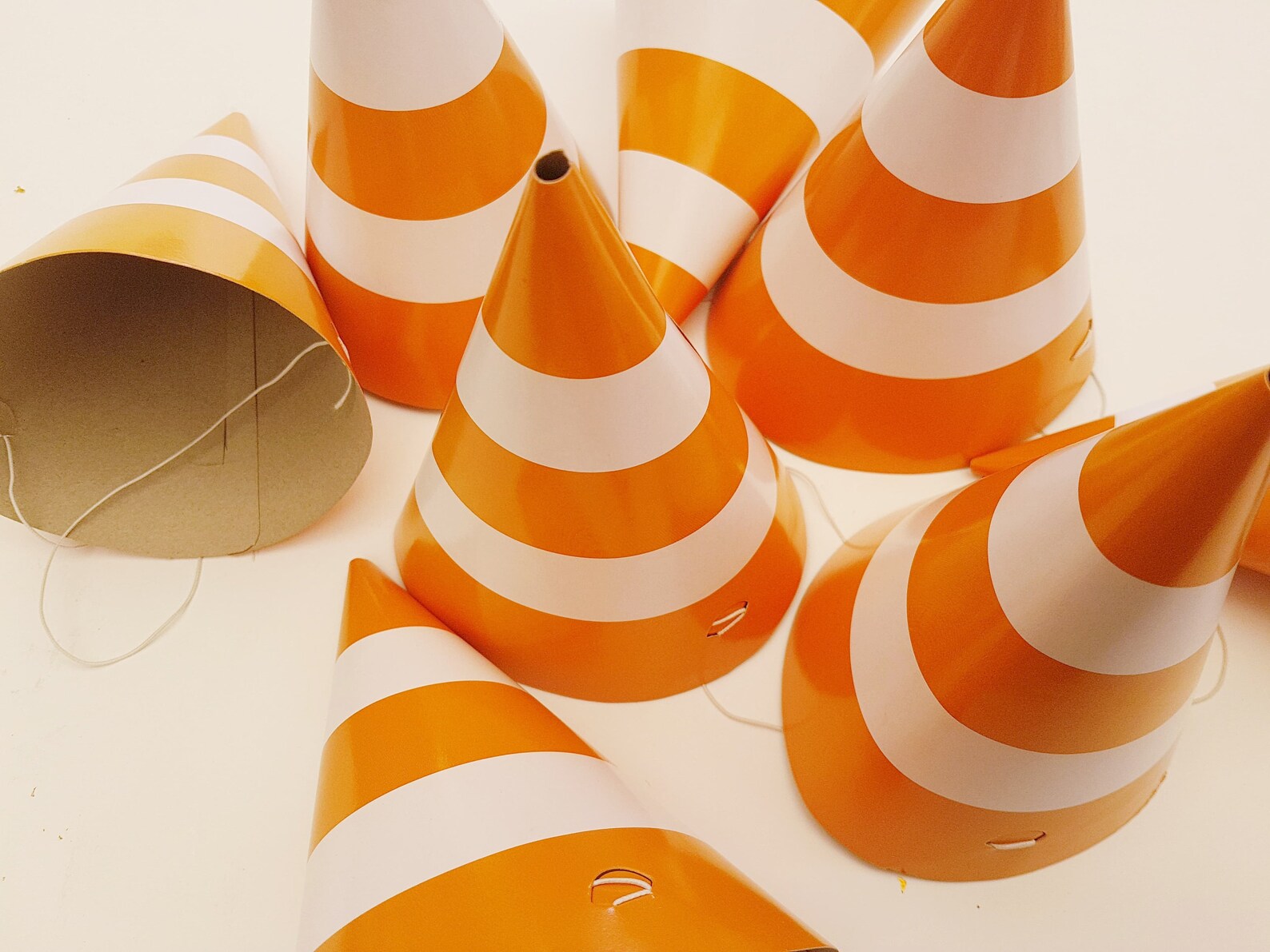 Traffic cone party hats Construction party construction theme Etsy