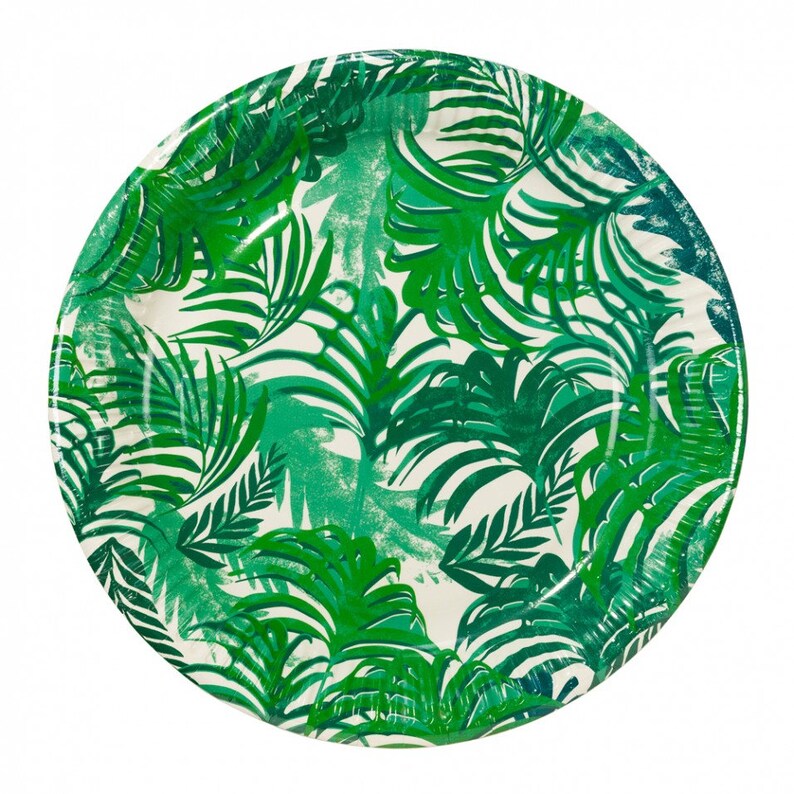 12x Jungle Theme Leaf Plates Party Plates Tropical Theme Etsy Australia