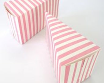 6 x Robert Gordon, Pink stripe, wedge box, cake boxes, pink and gold, bomboniere box, party favors, lolly bags, kids parties, gift packaging