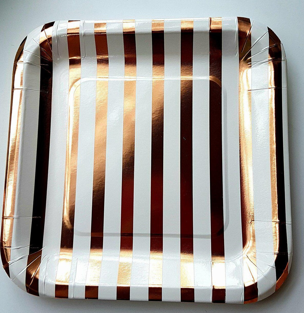 8x rose gold paper plates square paper plates rose gold and Etsy
