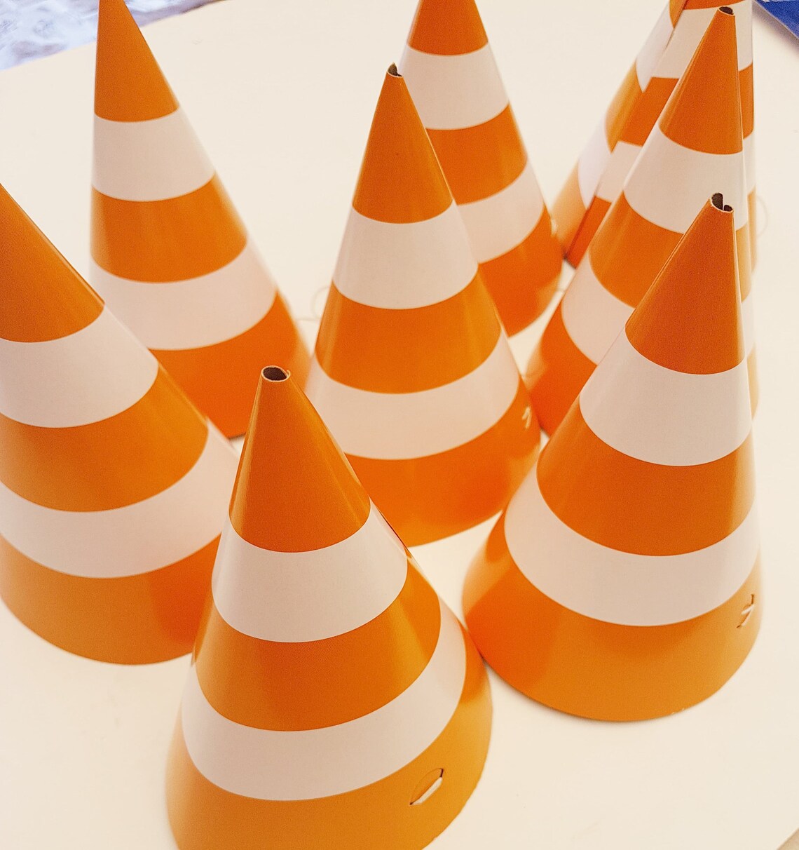 Traffic cone party hats Construction party construction theme Etsy