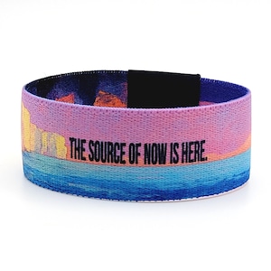 Now is Here, Reversible Elastic Wristband | Unique Art Piece for Your Wrist | Perfect Gift for Any Occasion. Motivational Bracelet